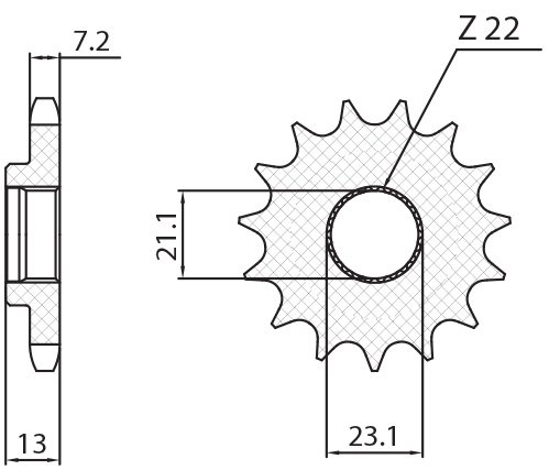 SUN23515 SUNSTAR SPROCKETS front sprocket