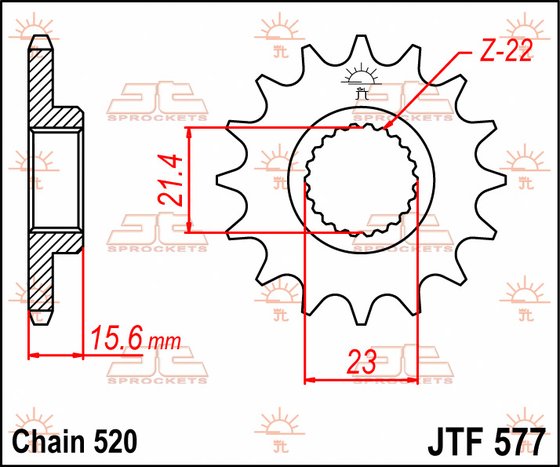 JTF577 JT Sprockets steel front sprocket