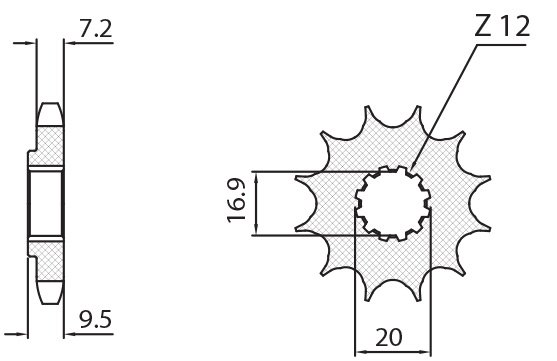 SUN23314 SUNSTAR SPROCKETS front sprocket