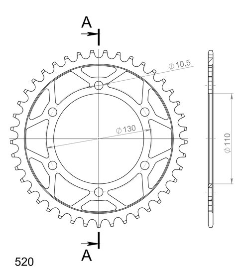 16500-47 Supersprox supersprox / jt rear sprocket 486.47