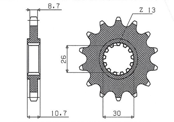 SUN51718 SUNSTAR SPROCKETS front sprocket