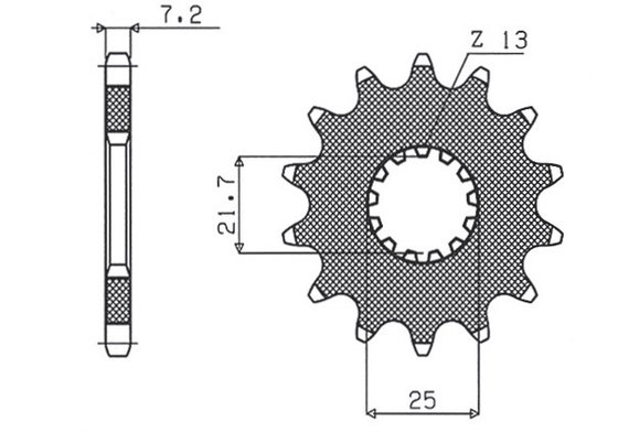 SUN40416 SUNSTAR SPROCKETS front sprocket