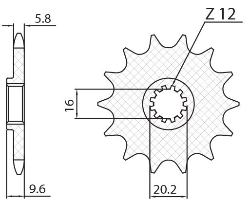 SUN11014 SUNSTAR SPROCKETS front sprocket