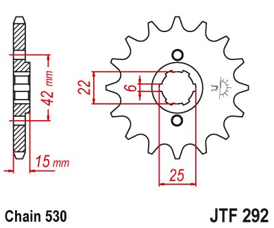 JTF292 JT Sprockets steel front sprocket