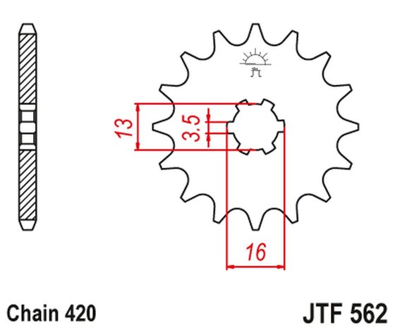 JTF562.09 JT Sprockets front sprocket 9tooth pitch 420