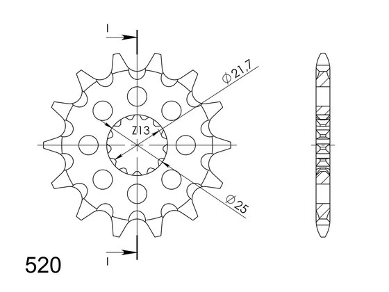 27500-17 Supersprox supersprox / jt front sprocket 565.17