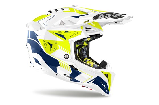 AIROH helmet aviator 3 spin yellow/blue