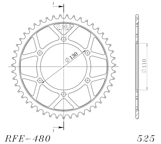 12810-48 Supersprox supersprox rear sprocket steel rfe-480:48