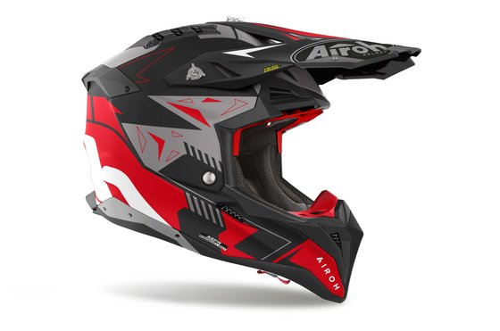 AIROH helmet aviator 3 spin red matt