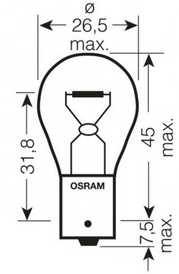 OSRAM 12v 21w ba15s p21w bulb