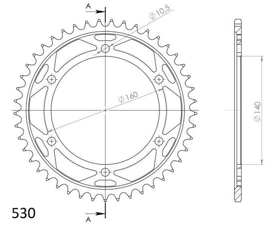 16701-45 Supersprox supersprox / jt rear sprocket 502.45