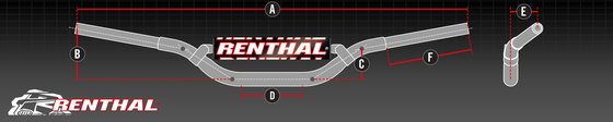 798-01-OR-03-219 RENTHAL 22mm handlebar for 85cc bikes