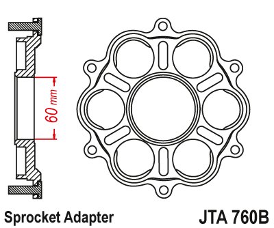 JTA760B JT Sprockets sprocket carrier