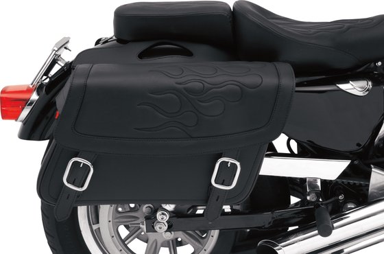 SADDLEMEN flame black saddlebag