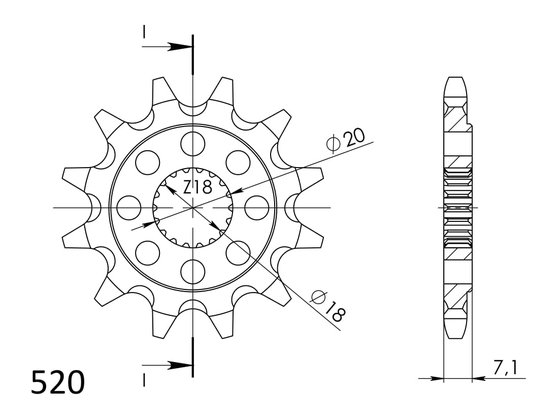 22203-14 Supersprox supersprox / jt front sprocket 427.14