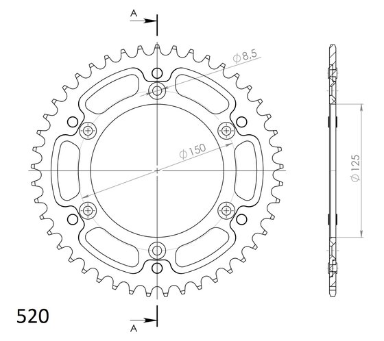 71304O45 Supersprox supersprox stealth rear sprocket orange 