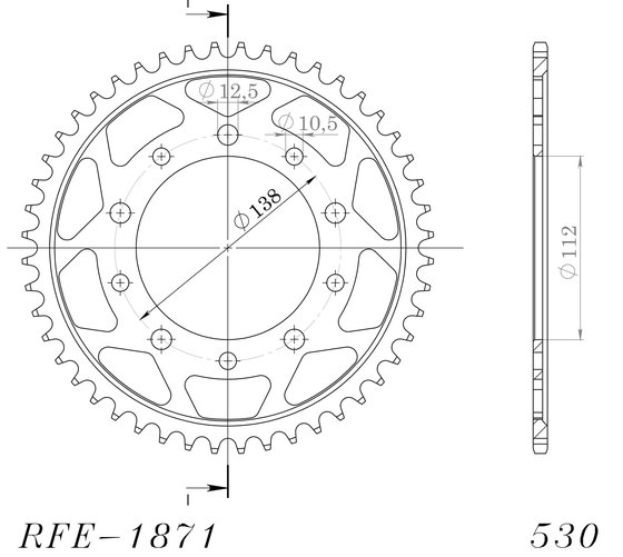 12607-48 Supersprox supersprox / jt rear sprocket 1871.48