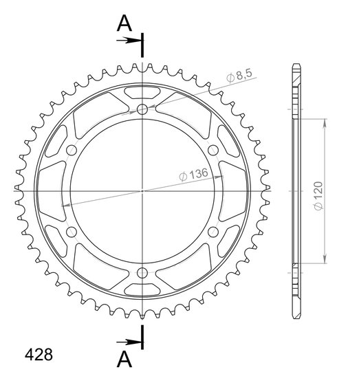 12313-51 Supersprox supersprox / jt rear sprocket 1847.51