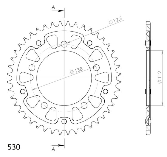 10508S44 Supersprox supersprox stealth rear sprocket gold 