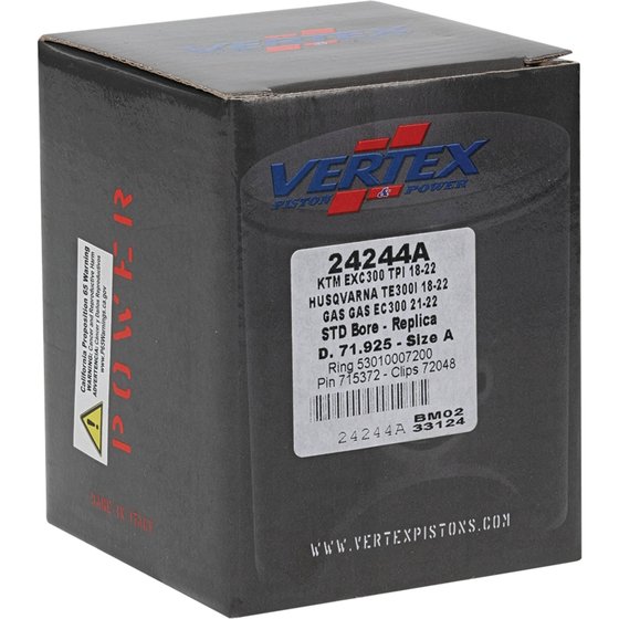 405-24244B Vertex vertex piston kit ktm exc300 tpi 2018-22 71,935mm