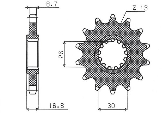 SUN52216 SUNSTAR SPROCKETS front sprocket