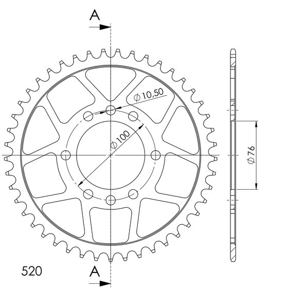 14401-45 Supersprox supersprox / jt rear sprocket 1825.45