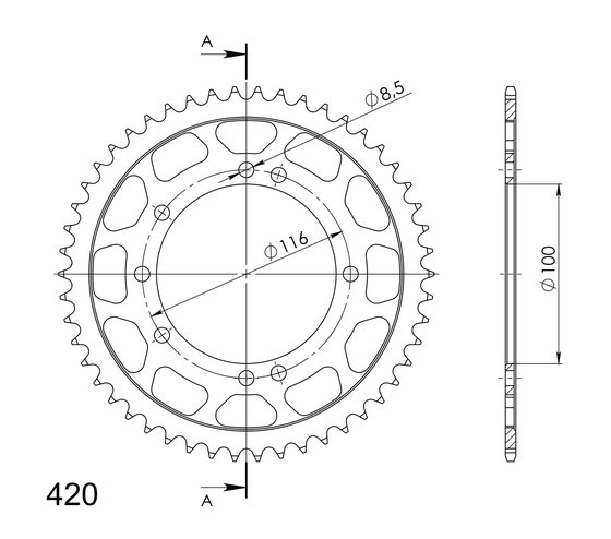 16104-54 Supersprox supersprox / jt rear sprocket 461.54