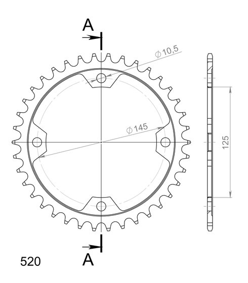 RFE-1857:38-BLK Supersprox / jt rear sprocket 1857.38