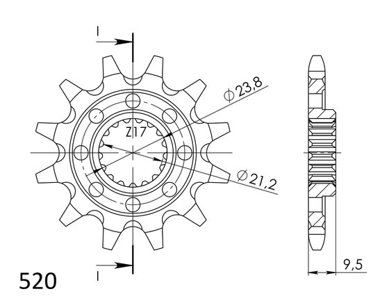 22406-12 Supersprox supersprox front sprocket su rm-z450 -12 z12