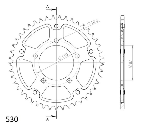 14601S45 Supersprox supersprox stealth rear sprocket gold 