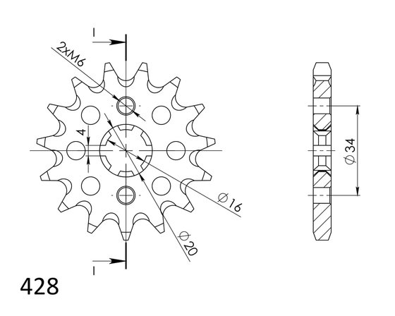 28200-16 Supersprox supersprox / jt front sprocket 1263.16