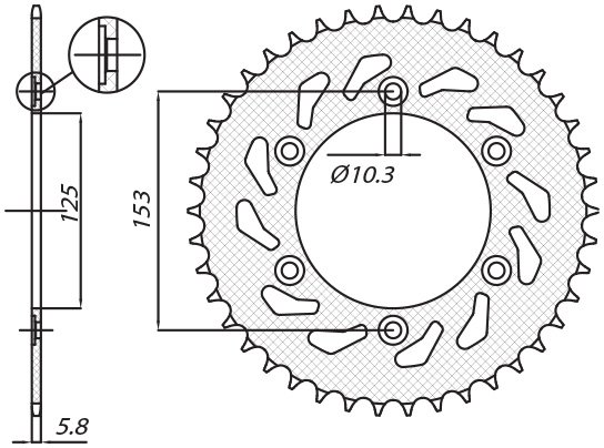 SUN1-3565-48 SUNSTAR SPROCKETS rear sprocket