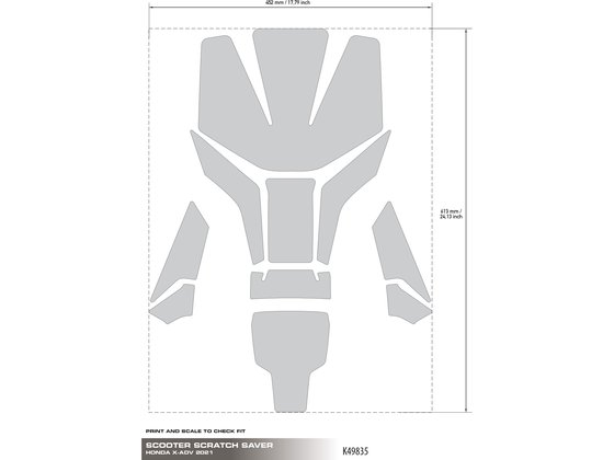 UNIRACING scratch saver protection kit for x-adv