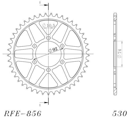 12403-45 Supersprox supersprox / jt rear sprocket 856.45