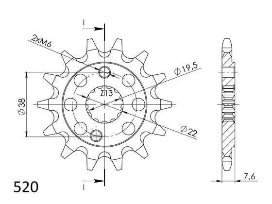 24310-13 Supersprox supersprox / jt front sprocket 1401.13