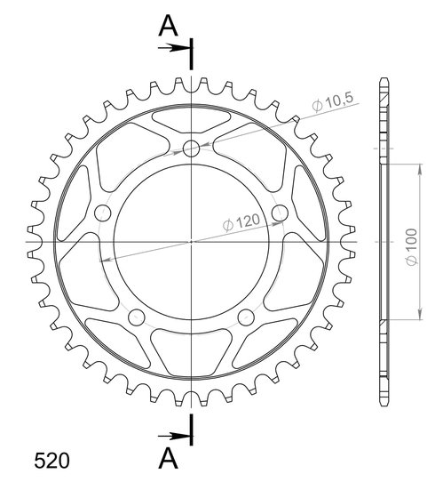 35801-40 Supersprox supersprox / jt rear sprocket 703.40