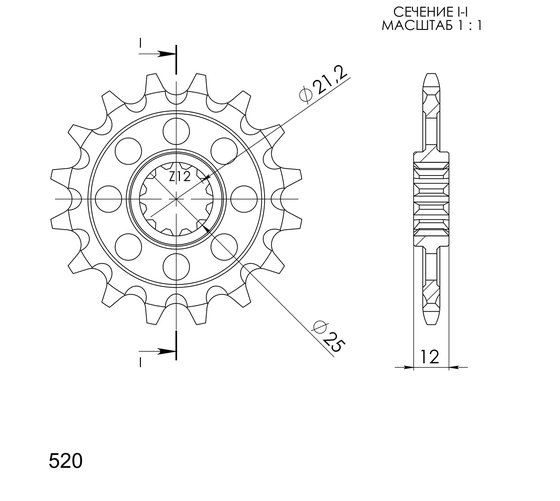 64302-15 Supersprox supersprox / jt front sprocket 823.15