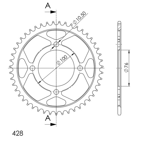 14214-47 Supersprox supersprox / jt rear sprocket 1806.47