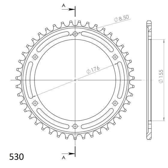 86601-43 Supersprox supersprox / jt rear sprocket 2011.43