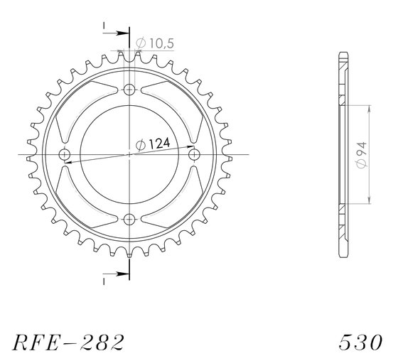 10505-34 Supersprox supersprox / jt rear sprocket 282.34