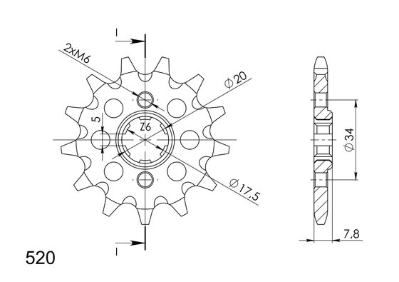 20305-13 Supersprox supersprox / jt front sprocket 327.13