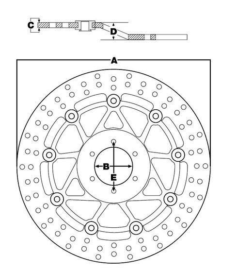 217539 TRW brake disc, fixed mst 300