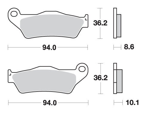 742LS SBS brakepads sintered rear