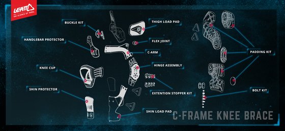 LEATT knee brace c-frame pro carbon right