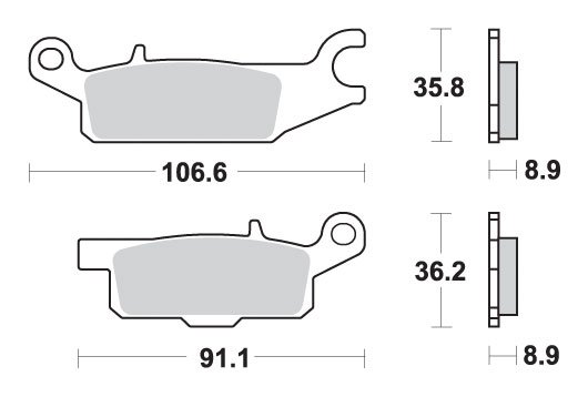 852SI SBS brakepads sintered offroad