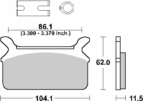 668H.HF SBS  sbs brakepads ceramic