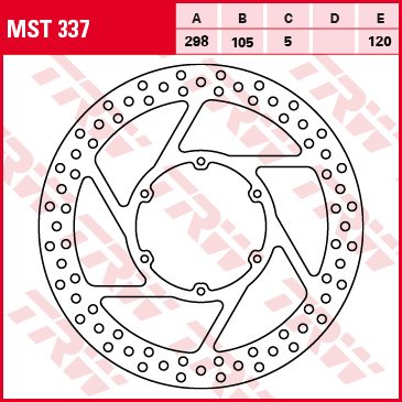 MST337 TRW fixed round brake rotor