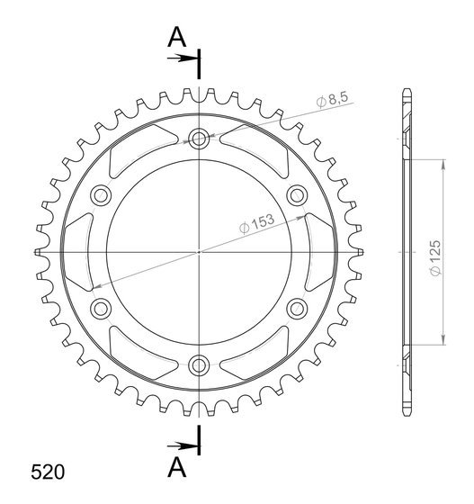 10212-40 Supersprox supersprox rear sprocket 210.40