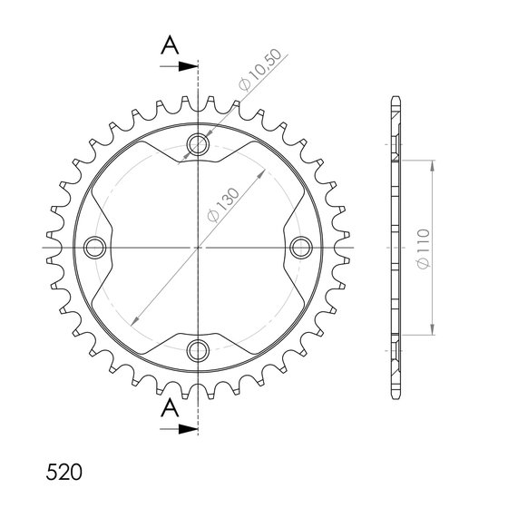 10318-38 Supersprox supersprox rear sprocket 1350.38