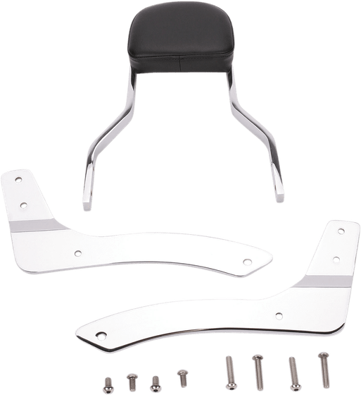 02-5701 COBRA short square sissy bar with pad chrome